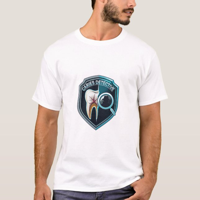 T-shirt Conception de badge Caries Detective RDH | Minimal (Devant)