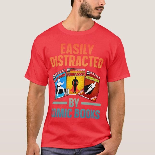 T-shirt Conception de bande dessinée mignonne pour hommes  (Devant)