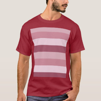 T-shirt Conception de bandes de tons de couleur rose 