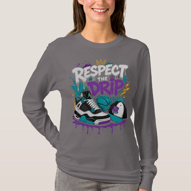 T-shirt Conception de basket-ball Respect The Drip (Devant)