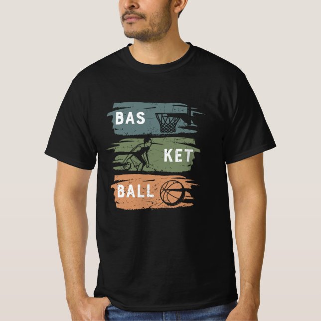 T-shirt Conception de basket cool avec 3 couleurs (Devant)