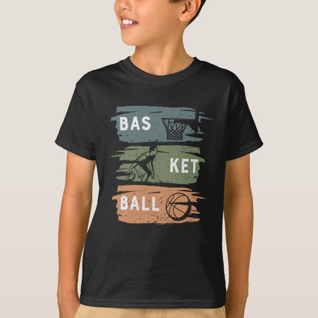 T-shirt Conception de basket cool avec 3 couleurs (Devant)