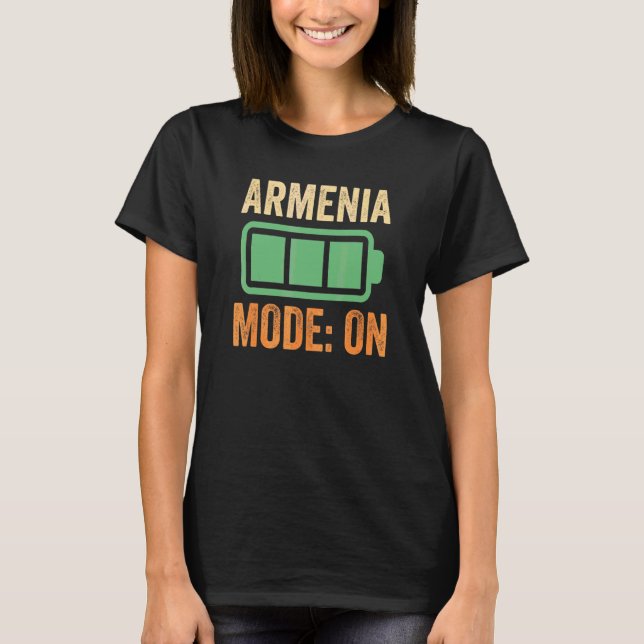 T-shirt Conception de batterie en mode Arménie (Devant)