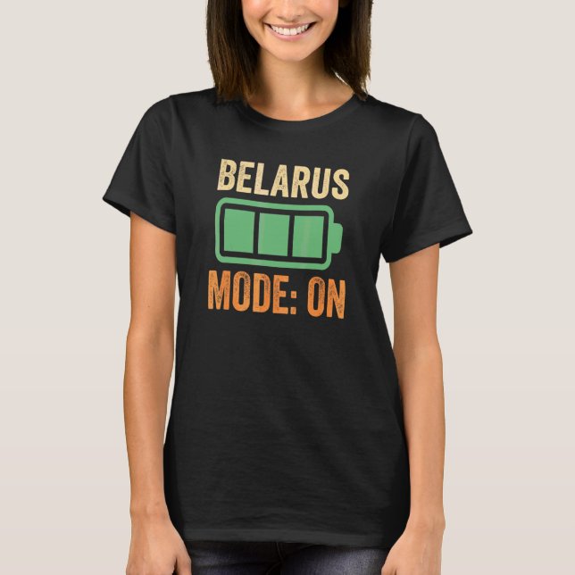 T-shirt Conception de batterie en mode Biélorussie (Devant)