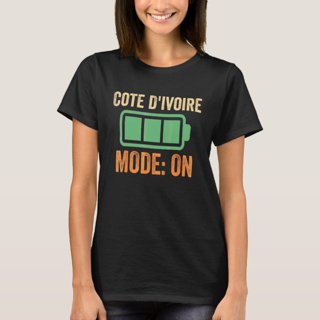 T-shirt Conception de batterie en mode Côte d'Ivoire (Devant)