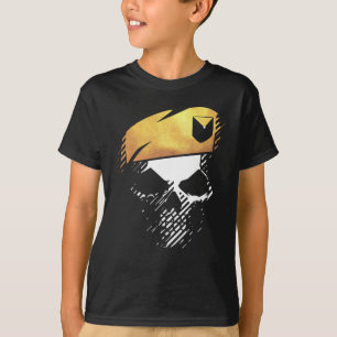 T-shirt Conception de béret tactique de soldat de crâne mi