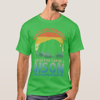 T-shirt Conception de bison cool pour hommes femmes amateu