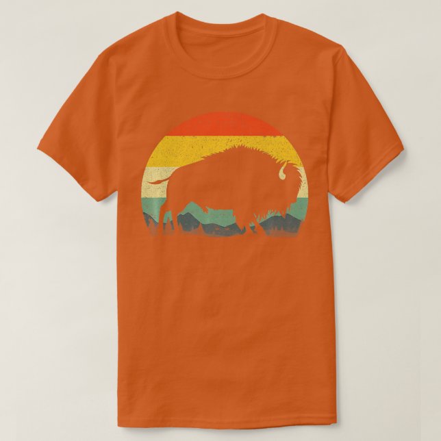 T-shirt Conception De Bison cool Pour Hommes Femmes Bison  (Design devant)