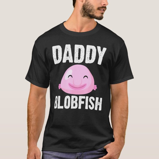 T-shirt Conception de blobfish cool pour hommes papa pêche (Devant)