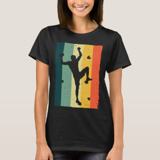 T-shirt Conception de bloc vintage pour hommes escalade de