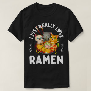 T-shirt Conception de bol de ramen pour chats mignons