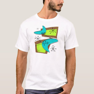 T-shirt Conception de boomerang inspirée par ère atomique