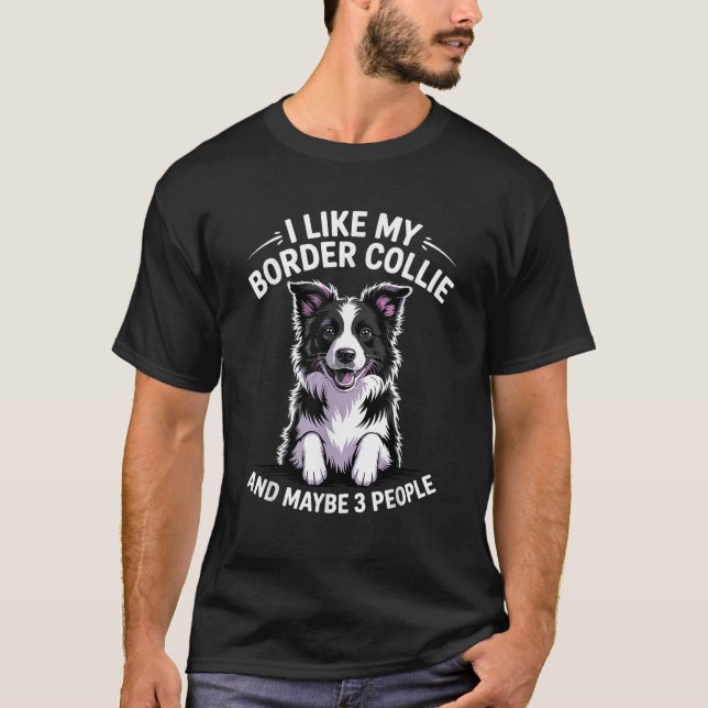 T-shirt Conception de Border Collie pour hommes femmes enf (Devant)