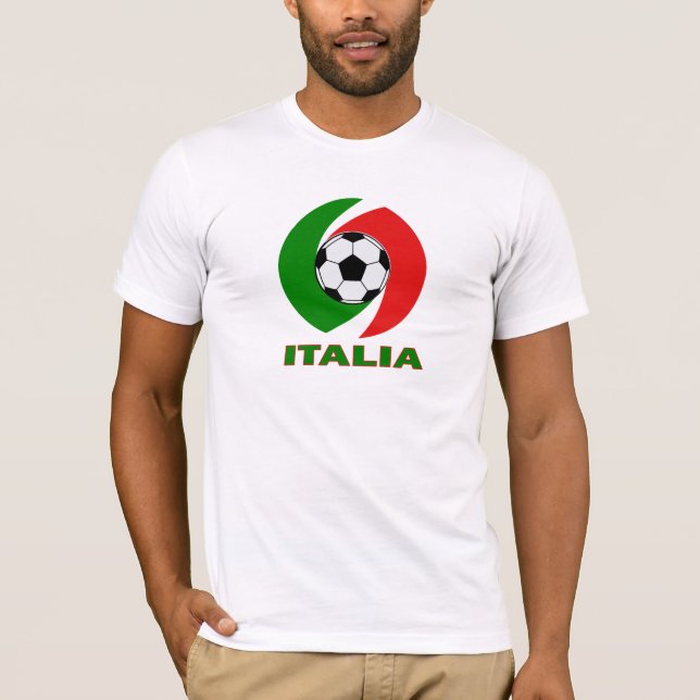 T-shirt Conception de boule de drapeau de l'Italie Italie (Devant)