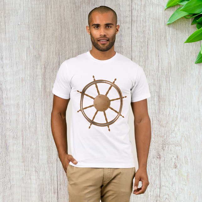T-shirt Conception de boussole de roue de navire nautique  (Créateur téléchargé)