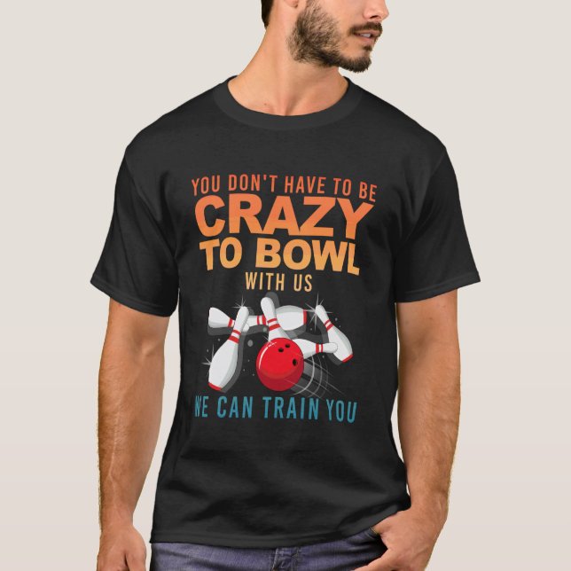 T-shirt Conception de bowling drôle pour hommes femmes enf (Devant)