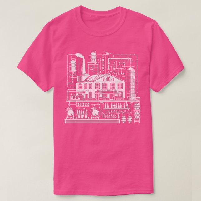 T-shirt Conception de brasserie vintage (Design devant)