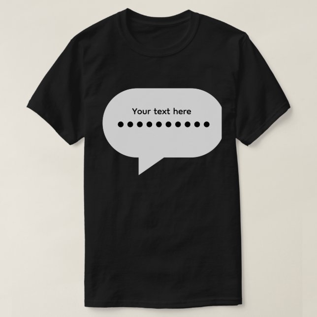 T-shirt Conception de bulles de dialogue personnalisées –  (Design devant)