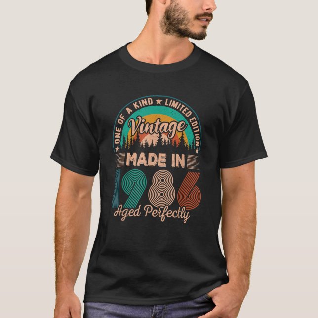 T-shirt Conception de cadeau drôle de 40 ans 1986 pour né  (Devant)