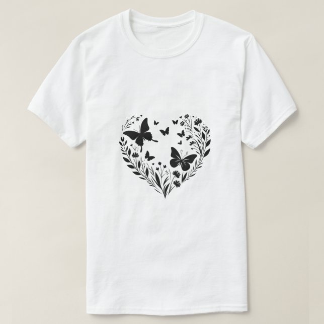 T-shirt Conception de cadeau inspiré noir blanc (Design devant)