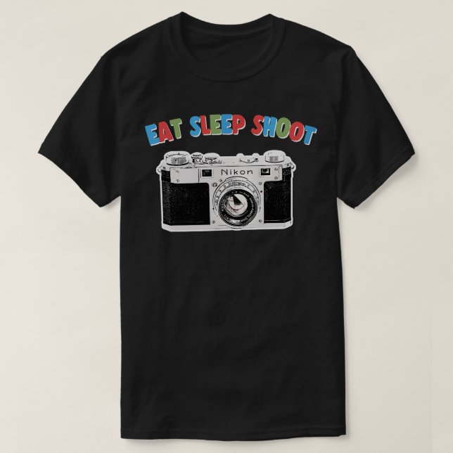 T-shirt Conception de cadeaux Geek de la caméra de tournag (Design devant)