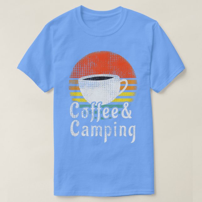 T-shirt Conception de café de camping (Design devant)