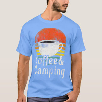 T-shirt Conception de café de camping