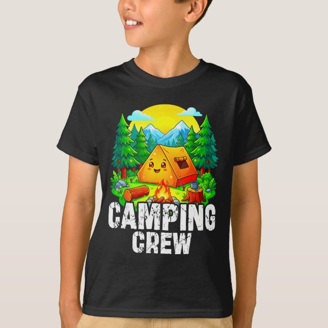 T-shirt Conception de camping assortie pour groupe de camp (Devant)