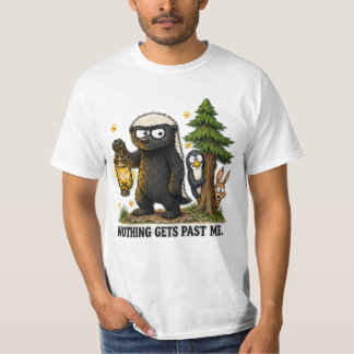 T-shirt Conception de camping de blaireau à miel Rien ne m