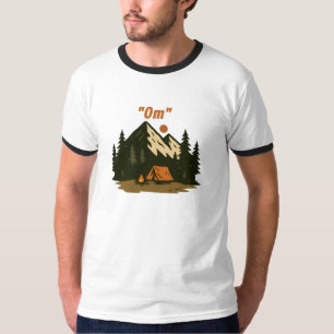 T-shirt Conception de camping de méditation de la montagne