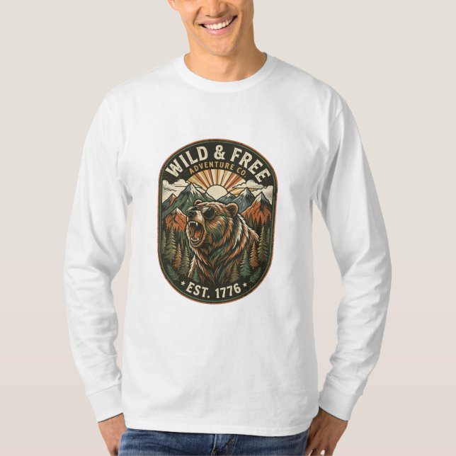 T-shirt Conception de camping rétro pour les amoureux de l (Devant)