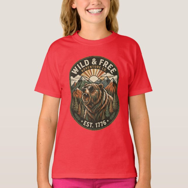T-shirt Conception de camping rétro pour les amoureux de l (Devant)