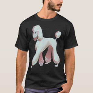 T-shirt Conception de caniche blanc unique