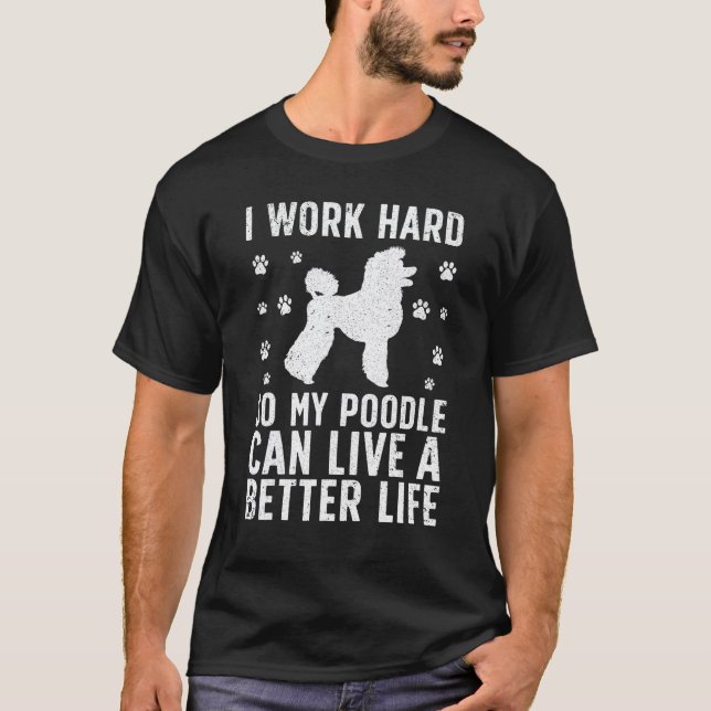 T-shirt Conception de caniche drôle pour hommes femmes enf (Devant)