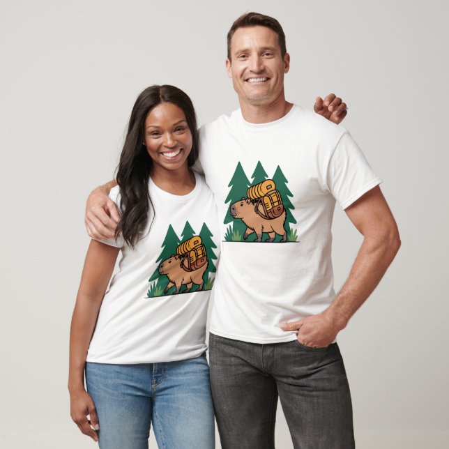 T-shirt Conception de capybara randonnée | Aventure en ple (Unisexe)