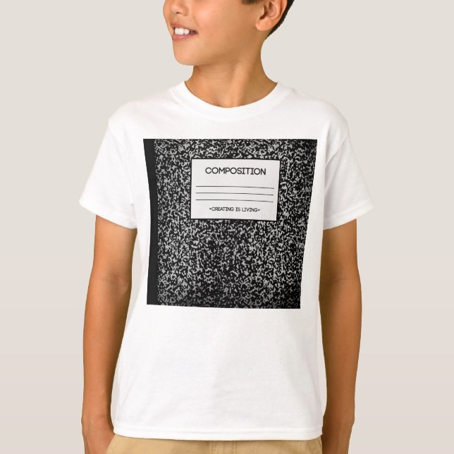 T-shirt Conception de carnet de composition (Devant)