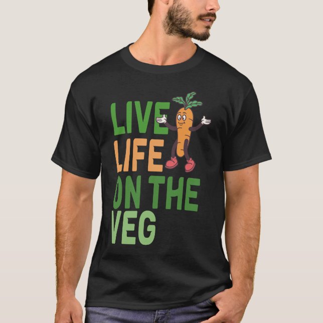 T-shirt Conception de carotte à base de plante drôle avec  (Devant)