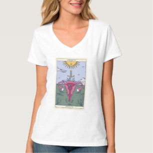T-shirt Conception de carte de tarot de force de l'utérus