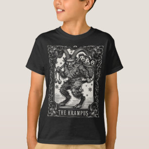 T-shirt Conception de carte de tarot de Krampus saison de