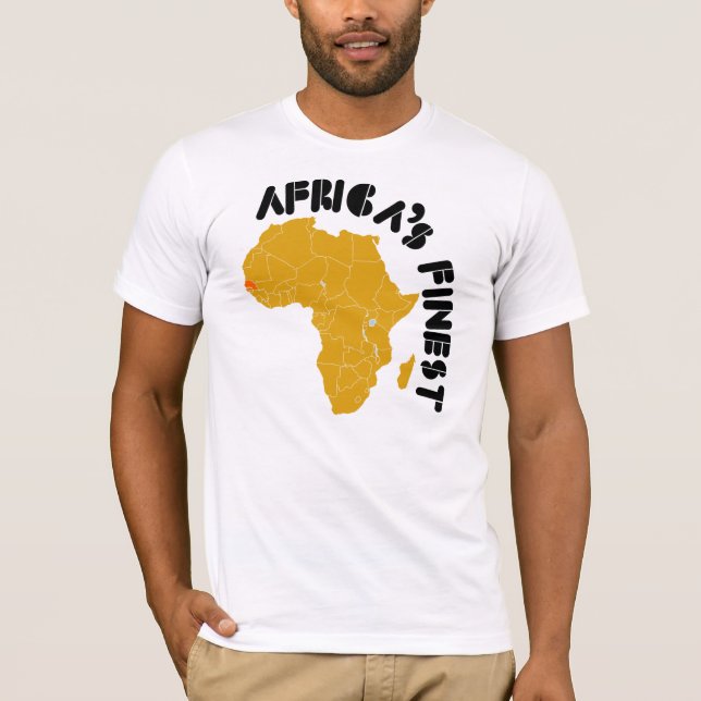 T-shirt Conception de carte du Sénégal, Afrique (Devant)