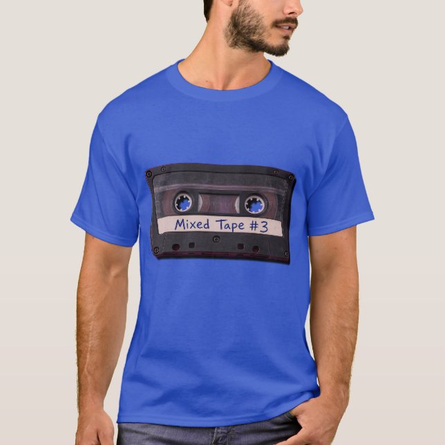 T-shirt Conception de cassette mixte rétro (Devant)