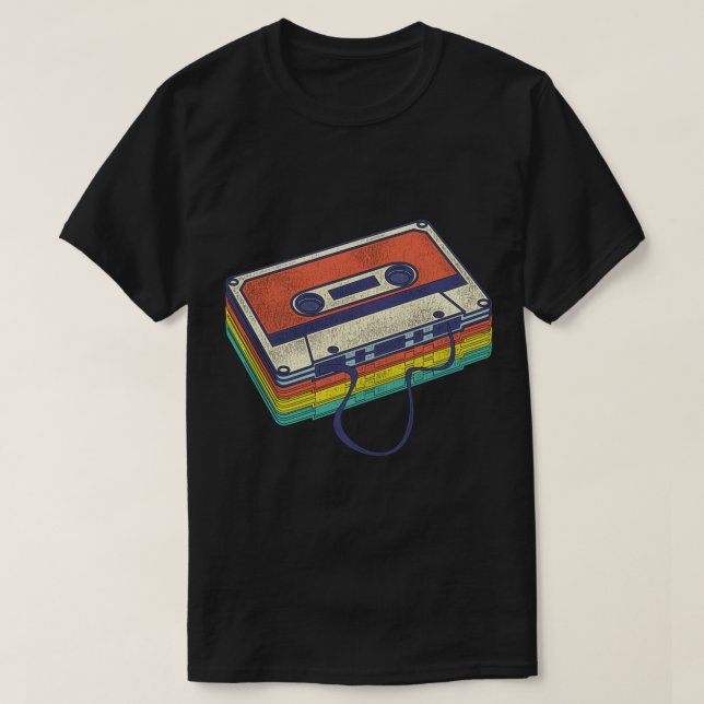 T-shirt Conception de cassette rétro (Design devant)