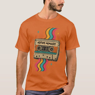 T-shirt Conception de cassette rétro Mémoires Mitape ami
