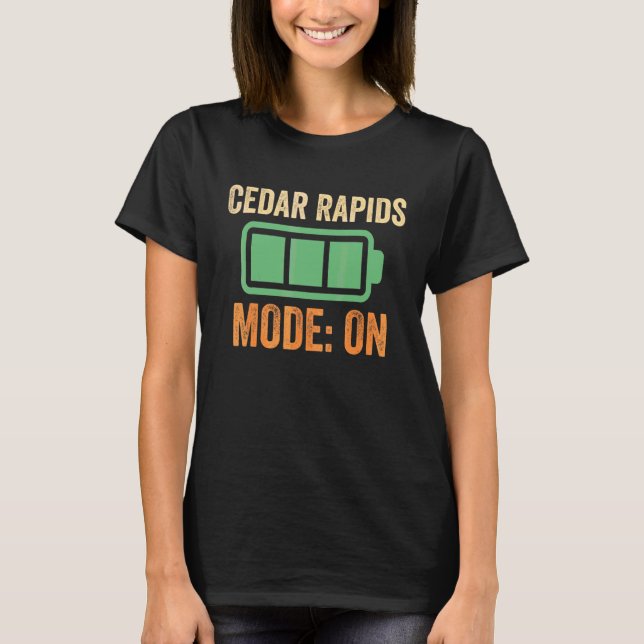 T-shirt Conception de Cedar Rapids en mode batterie (Devant)