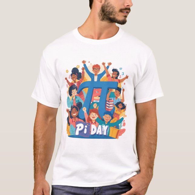 T-shirt Conception de célébration de l'équipe du jour de P (Devant)