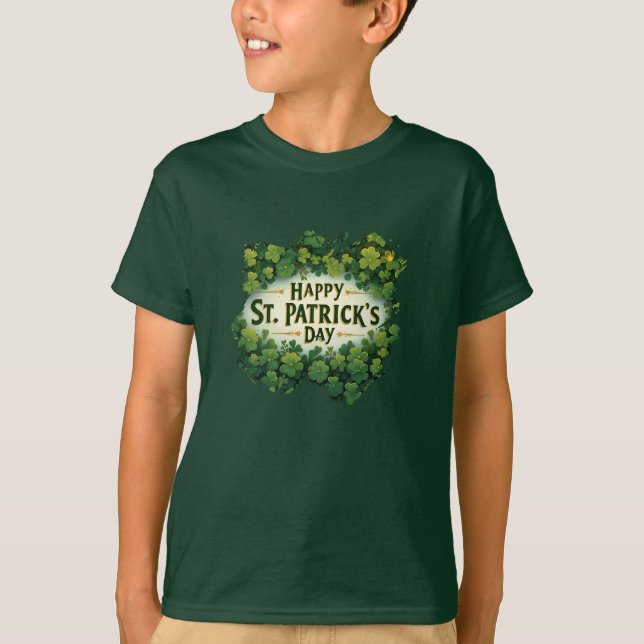 T-shirt Conception de célébration du trèfle irlandais (Devant)