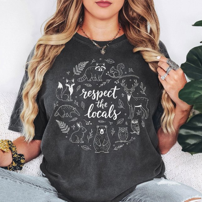 T-shirt Conception de cercle d'animaux de la forêt 'Respec (Créateur téléchargé)
