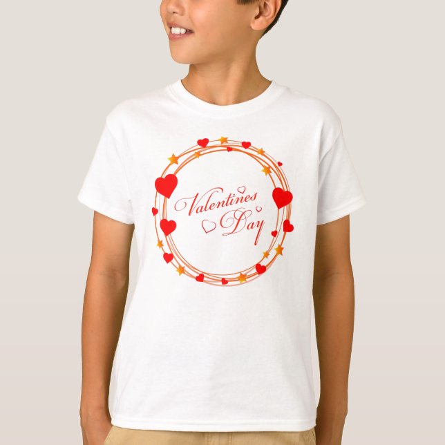 T-shirt Conception de cercle de la Saint-Valentin-25695 (Devant)