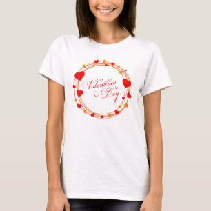 T-shirt Conception de cercle de la Saint-Valentin-25695