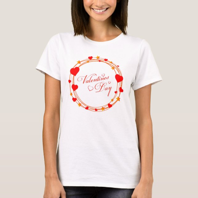 T-shirt Conception de cercle de la Saint-Valentin-25695 (Devant)